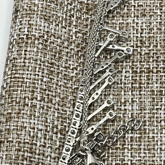 Vintage Epiphany Diamonique Sterling Silver Necklace 16-18" Adjustable - Picture 16 of 16